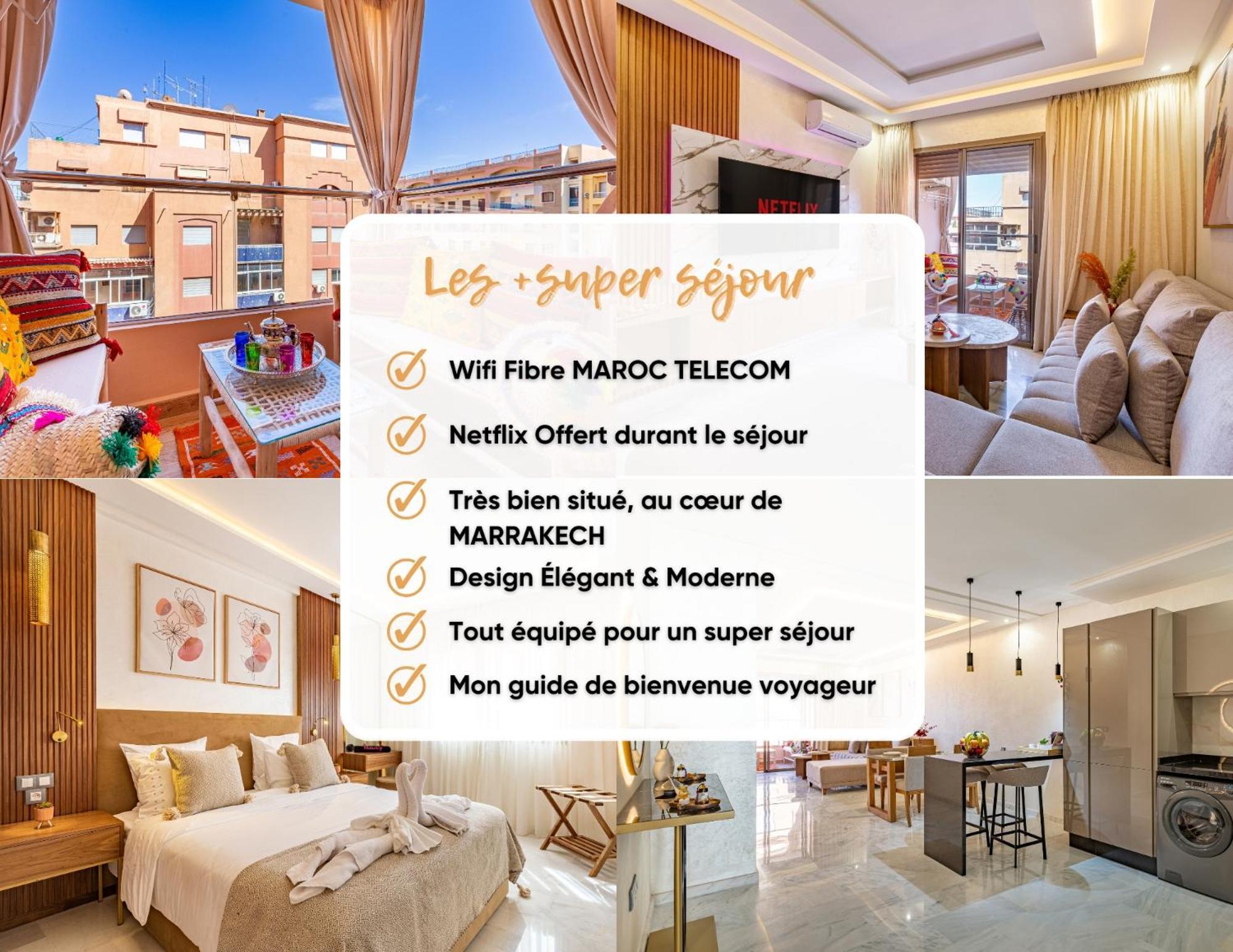 Magnifique Appartement Unique Et Central! Marrakesh Esterno foto